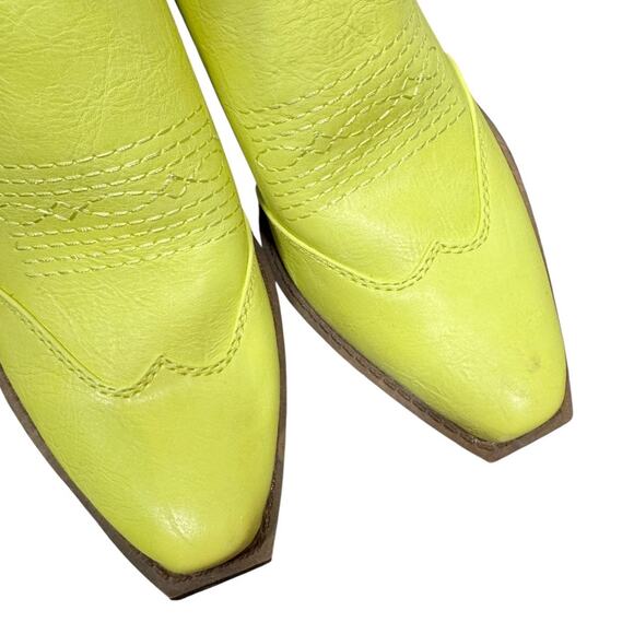 Circus Sam Edelman Josephina Western Boot Yellow 5.5 Ankle Heeled Cowboy Boho - Picture 5 of 9